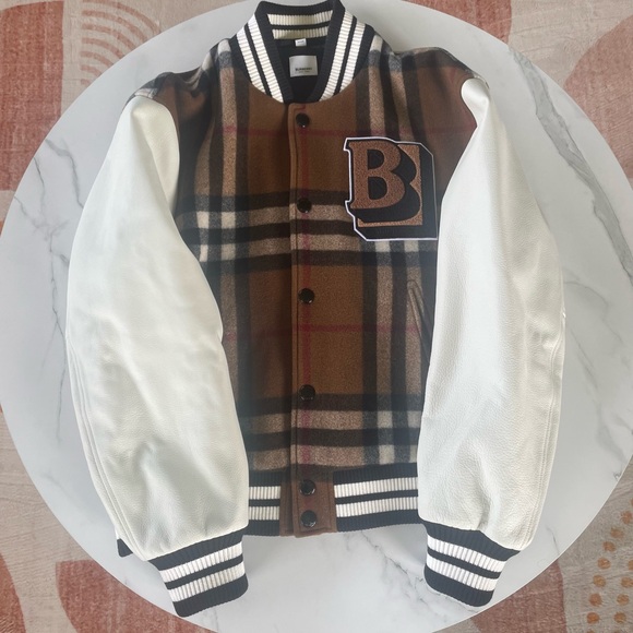 Burberry Varsity Jacket Check-Pattern - Picture 1 of 10